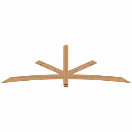 Ekena Millwork Alberta Smooth Timber Gable Bracket, Western Red Cedar, 96"W x 28"H x 3 1/2"D x 3 1/2"F, 7/12 Pitch GBW096X28X0404ALB00SWR